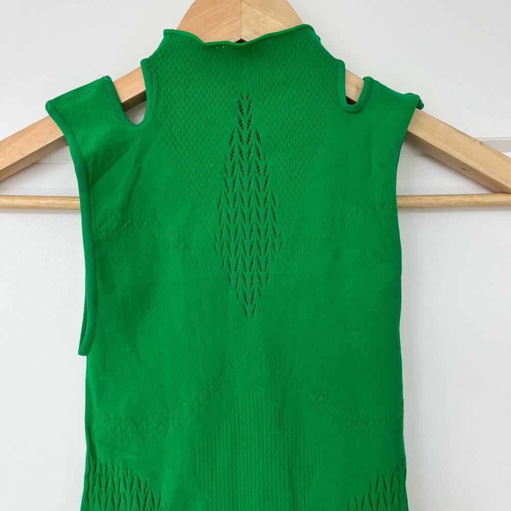 NWT Zara Seamless Mock Neck Sleeveless Bodysuit Pullover Light Green Womens XS-S - Picture 3 of 6